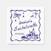 Serviette En Papier Cocktail Whimsical Bachelorette Party (Devant)