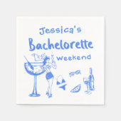 Serviette En Papier Cocktail Whimsical Bachelorette Party (Devant)