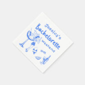 Serviette En Papier Cocktail Whimsical Bachelorette Party (Coin)