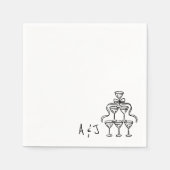 Serviette En Papier Cocktail Whimsical Bow Mariage de tour serviettes (Devant)