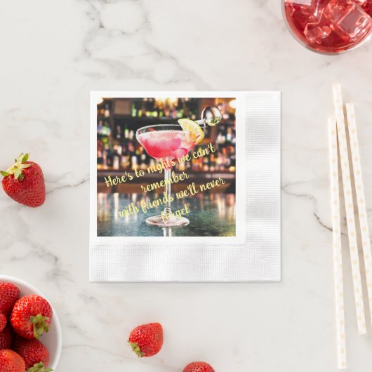 Serviette En Papier Cocktail Witty Cosmo serviettes (En situation)