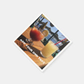 Serviette En Papier Cocktails by the Sea Custom Text (Coin)