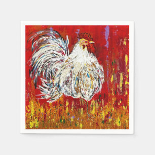 Serviette En Papier Cocktails de poulet au coq serviettes