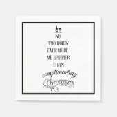 Serviette En Papier Cocktails drôles Cocktail Boissons Gratuits Servie (Devant)