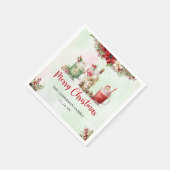 Serviette En Papier Cocktails Festive Boissons Fête de Noël (Coin)