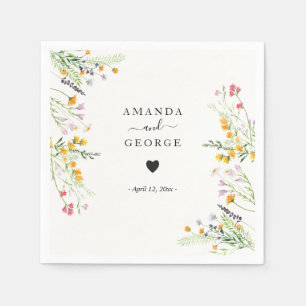 Serviette En Papier Cocktails Mariages fleur sauvage