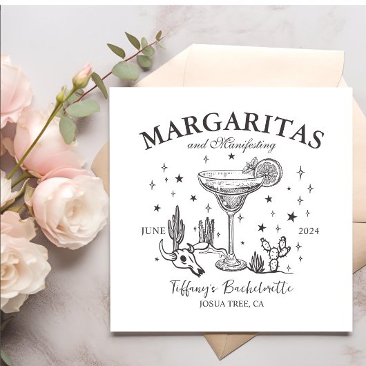 Serviette En Papier Cocktails rétro Bachelorette Party