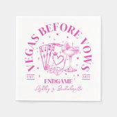 Serviette En Papier Cocktails rétro Soirée Bachelorette Rose (Devant)