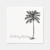 Serviette En Papier Cocotier Palm Tree Plage tropicale Minimale Annive (Devant)