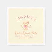 Serviette En Papier Coctail Bridal Shower (Devant)