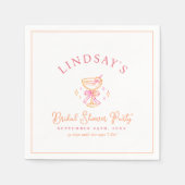 Serviette En Papier Coctail Bridal Shower (Devant)