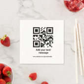 Serviette En Papier code barre personnalisé simple ajouter votre site  (En situation)