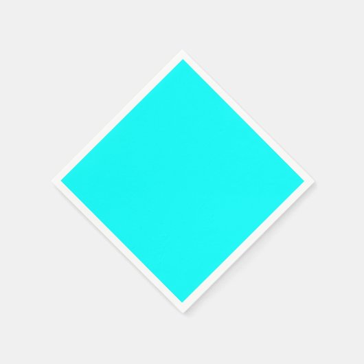 Serviette En Papier Code hexadécimal bleu néon 00ffff (Coin)