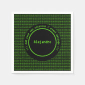 Serviette En Papier Code machine binaire vert - Informaticiens (Devant)
