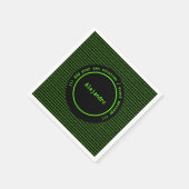 Serviette En Papier Code machine binaire vert - Informaticiens (Coin)