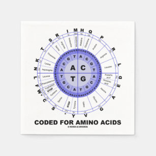 Serviette En Papier Codé Pour Les Acides Aminés (Code Génétique ADN)