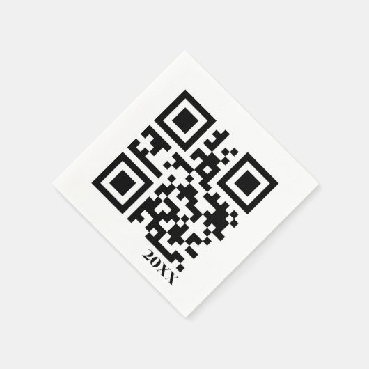 Serviette En Papier Code QR de Noël (Coin)