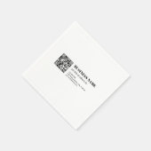 Serviette En Papier Code QR d'entreprise & Texte rétro-moderne modifia (Coin)