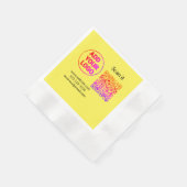 Serviette En Papier Code QR minimal simple ajouter logo scanner nom du (Coin)