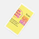 Serviette En Papier Code QR minimal simple ajouter un logo scanner nom (Coin)