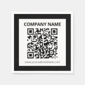 Serviette En Papier Code QR modifiable et conception personnalisée sim (Devant)