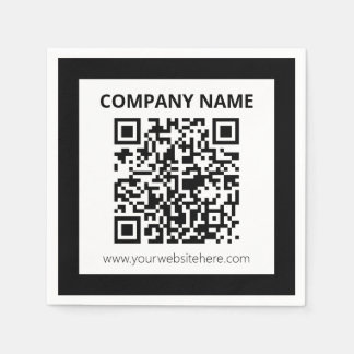Serviette En Papier Code QR modifiable et conception personnalisée sim