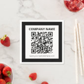 Serviette En Papier Code QR modifiable et conception simple personnali (En situation)
