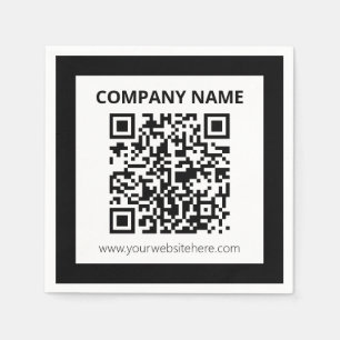 Serviette En Papier Code QR modifiable et conception simple personnali