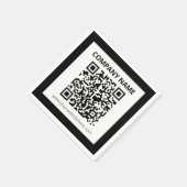 Serviette En Papier Code QR modifiable et conception simple personnali (Coin)