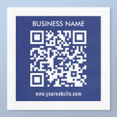 Serviette En Papier Code QR modifiable (généré instantanément) | bleu 