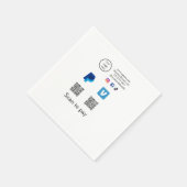 Serviette En Papier Code QR PayPal venmo scan pay ajouter médias socia (Coin)