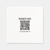 Serviette En Papier Code QR personnalisable et nom commercial (Devant)