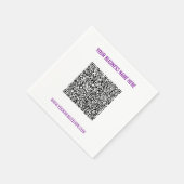 Serviette En Papier Code QR personnalisé et nom Site Web Modèle de ser (Coin)