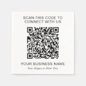 Serviette En Papier Code QR promotionnel (Devant)