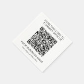 Serviette En Papier Code QR promotionnel (Coin)