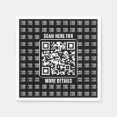 Serviette En Papier Code QR promotionnel (modifiable) plus motif de lo (Devant)