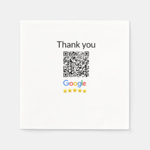 Serviette En Papier Code QR simple minimaliste ajouter un logo nom de