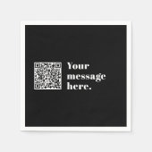 Serviette En Papier Code QR téléchargé et texte rétro modifiable (Devant)