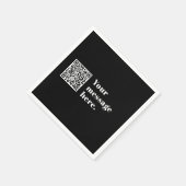 Serviette En Papier Code QR téléchargé et texte rétro modifiable (Coin)