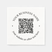 Serviette En Papier Code QR téléchargé Plus Texte circulaire modifiabl (Devant)