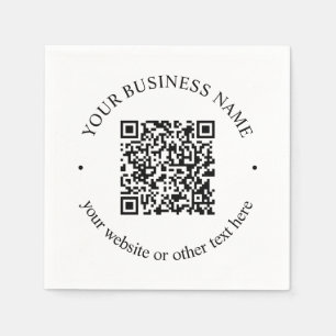 Serviette En Papier Code QR téléchargé Plus Texte circulaire modifiabl