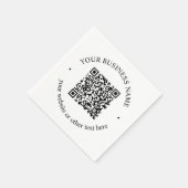 Serviette En Papier Code QR téléchargé Plus Texte circulaire modifiabl (Coin)