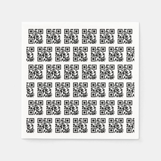 Serviette En Papier Codes QR de Joyeuses Fêtes (Devant)