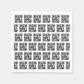 Serviette En Papier Codes QR Joyeux Vacances (Devant)