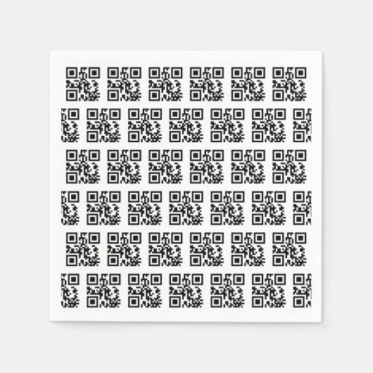 Serviette En Papier Codes QR Joyeux Vacances (Devant)