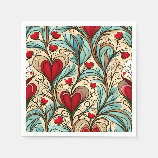 Serviette En Papier Coeur (Devant)