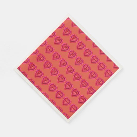 Serviette En Papier Coeur (Coin)