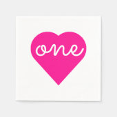 Serviette En Papier Coeur 1er anniversaire (Devant)