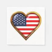 Serviette En Papier Coeur américain (Devant)