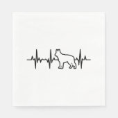 Serviette En Papier Coeur berger allemand (Devant)